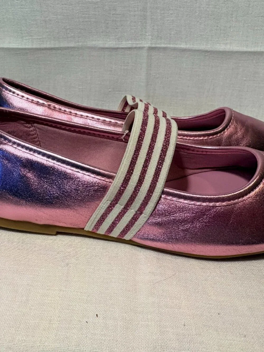 🌷Nordstrom Ballet Flats Metallic Pink Girls Size 4 🌷